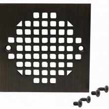 Jones Stephens C6083WB - Old World Bronze 4-1/4'' Square Cast Brass Heavy Duty Strainer