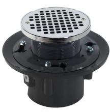 Jones Stephens D49035 - 2'' x 3'' Heavy Duty PVC Drain Base with 3-1/2'' Plastic Spud and 5&