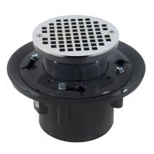 Jones Stephens D49111 - 3'' x 4'' Heavy Duty PVC Drain Base with 3'' Plastic Spud and 6&apos