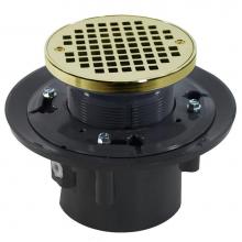 Jones Stephens D49241 - 4'' Heavy Duty PVC Drain Base with 3-1/2'' Plastic Spud and 6'' Poli