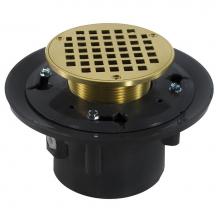 Jones Stephens D49261 - 4'' Heavy Duty PVC Drain Base with 3-1/2'' Metal Spud and 6'' Polish