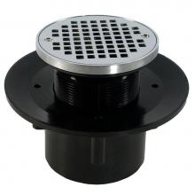 Jones Stephens D49314 - 2'' x 3'' Heavy Duty ABS Slab Drain Base with 3'' Plastic Spud and 6