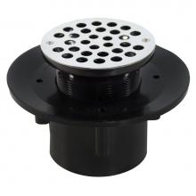 Jones Stephens D49324 - 2'' x 3'' Heavy Duty ABS Slab Drain Base with 3-1/2'' Plastic Spud a