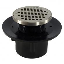 Jones Stephens D49410 - 3'' x 4'' Heavy Duty ABS Slab Drain Base with 3'' Plastic Spud and 6