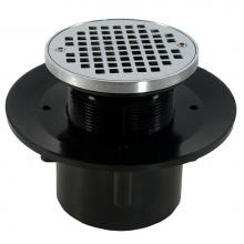 Jones Stephens D49414 - 3'' x 4'' Heavy Duty ABS Slab Drain Base with 3'' Plastic Spud and 6