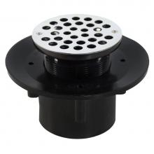 Jones Stephens D49438 - 3'' x 4'' Heavy Duty ABS Slab Drain Base with 3-1/2'' Plastic Spud a