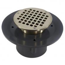 Jones Stephens D49457 - 3'' x 4'' Heavy Duty PVC Slab Drain Base with 3-1/2'' Metal Spud and