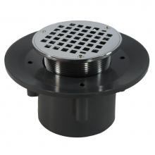 Jones Stephens D49459 - 3'' x 4'' Heavy Duty PVC Slab Drain Base with 3-1/2'' Metal Spud and