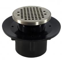 Jones Stephens D49532 - 4'' Heavy Duty ABS Slab Drain Base with 3-1/2'' Plastic Spud and 5''