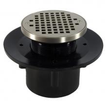 Jones Stephens D49546 - 4'' Heavy Duty ABS Slab Drain Base with 3-1/2'' Plastic Spud and 6''