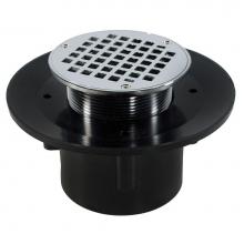 Jones Stephens D49560 - 4'' Heavy Duty ABS Slab Drain Base with 3-1/2'' Metal Spud and 5'' C