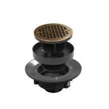 Jones Stephens D49662 - 2'' x 3'' PVC Heavy Duty Slab Drain Base with 3-1/2'' Plastic Spud a