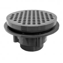 Jones Stephens D49828 - 4'' Heavy Duty Traffic PVC Floor Drain with Sediment Bucket and 8-1/2'' Pan
