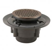 Jones Stephens D4984WB - Old World Bronze 3'' x 4'' Heavy Duty PVC Shower Drain with 3-1/2''