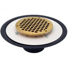 Jones Stephens D50013 - 3'' Heavy Duty PVC Drain Base with 3-1/2'' Metal Spud and 6'' Polish