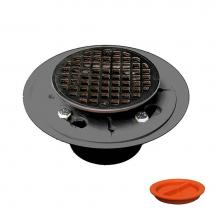 Jones Stephens D5001RBTP - 2'' x 3'' PVC Shower Drain/Floor Drain with 2'' Spud and 4'&apo