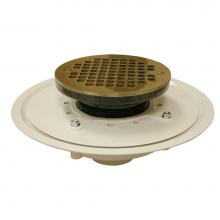 Jones Stephens D50047 - 2'' Heavy Duty PVC Drain Base with 3-1/2'' Plastic Spud and 6'' Nick