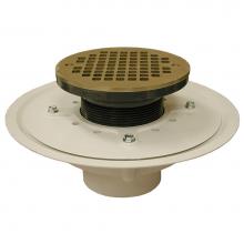 Jones Stephens D50048 - 3'' Heavy Duty PVC Drain Base with 3-1/2'' Plastic Spud and 6'' Nick