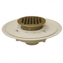 Jones Stephens D50060 - 2'' Heavy Duty PVC Drain Base with 3-1/2'' Metal Spud and 5'' Nickel
