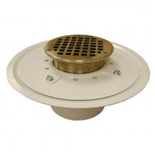 Jones Stephens D50062 - 4'' Heavy Duty PVC Drain Base with 3-1/2'' Metal Spud and 5'' Nickel