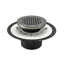 Jones Stephens D50280 - 4'' Heavy Duty PVC Drain Base with 3-1/2'' Plastic Spud and 6'' Chro