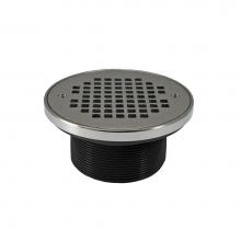 Jones Stephens D50346 - 2'' Heavy Duty PVC Drain Base with 4'' Plastic Spud and 6'' Chrome P