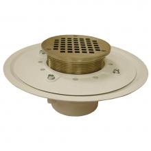 Jones Stephens D50360 - 3'' Heavy Duty PVC Drain Base with 4'' Metal Spud and 5'' Nickel Bro
