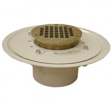 Jones Stephens D50371 - 4'' Heavy Duty PVC Drain Base with 4'' Metal Spud and 5'' Nickel Bro