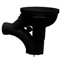 Jones Stephens D50600 - 2'' ABS Solvent Weld Floor Drain with Trap and Full Plastic Grate