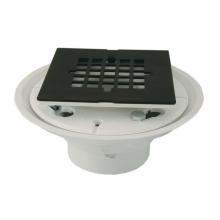 Jones Stephens D5088WB - 2'' x 3'' PVC Shower Drain/Floor Drain with 2'' Spud and 4'&apo