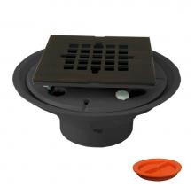 Jones Stephens D5088WBTP - 2'' x 3'' PVC Shower Drain/Floor Drain with 2'' Spud and 4'&apo