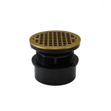 Jones Stephens D53002 - 4'' ABS Hub Fit Drain Base with 3-1/2'' Plastic Spud and 6'' Polishe
