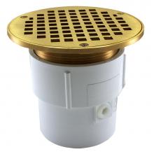 Jones Stephens D53031 - 3'' x 4'' PVC Pipe Fit Drain Base with 3-1/2'' Metal Spud and 8&apos