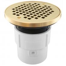 Jones Stephens D53074 - 3'' x 4'' PVC Pipe Fit Drain Base with 3-1/2'' Plastic Spud and 6&ap