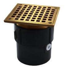 Jones Stephens D53079 - 3'' x 4'' ABS Pipe Fit Drain Base with 3-1/2'' Metal Spud and 5&apos