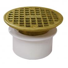 Jones Stephens D53184 - 3'' PVC Inside Pipe Fit Drain Base with 2'' Metal Spud and 4'' Polis