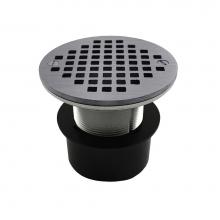 Jones Stephens D53207 - 2'' ABS Over Pipe Fit Drain Base with 2'' Metal Spud and 4'' Chrome