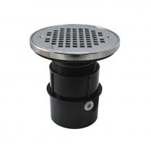 Jones Stephens D53291 - 2'' ABS Over Pipe Fit Drain Base with 2'' Plastic Spud and 4'' Chrom
