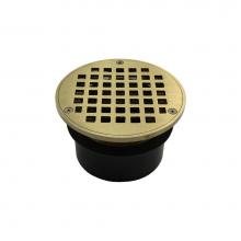 Jones Stephens D53311 - 4'' ABS Inside Pipe Fit Drain Base with 3'' Metal Spud and 5'' Nicke