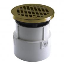 Jones Stephens D53416 - 4'' PVC Over Pipe Fit Drain Base with 3-1/2'' Plastic Spud and 5'' P