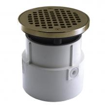 Jones Stephens D53418 - 4'' PVC Over Pipe Fit Drain Base with 3-1/2'' Plastic Spud and 5'' N