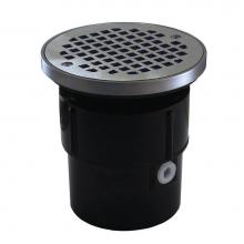 Jones Stephens D53441 - 3'' x 4'' ABS Pipe Fit Drain Base with 3-1/2'' Plastic Spud and 5&ap