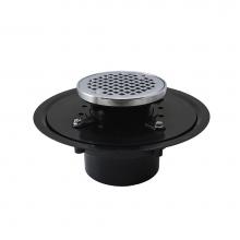 Jones Stephens D53483 - 4'' Heavy Duty ABS Drain Base with 3-1/2'' Plastic Spud and 5'' Chro