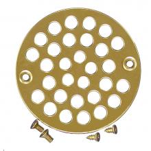 Jones Stephens D54010 - 4'' Polished Brass Round Shower Drain Strainer