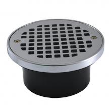 Jones Stephens D54307 - 3'' x 4'' General Purpose ABS Drain with 5'' Chrome Plated Round Str