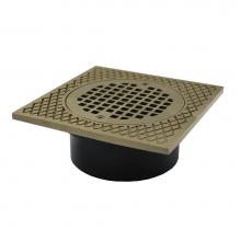 Jones Stephens D54334 - 4'' General Purpose ABS Drain with 7'' Nickel Bronze Square Strainer