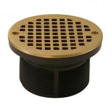 Jones Stephens D56212 - 3-1/2'' IPS PVC Spud with 5'' Polished Brass Strainer