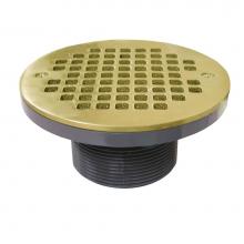 Jones Stephens D56305 - 3'' IPS PVC Spud with 6'' Polished Brass Strainer