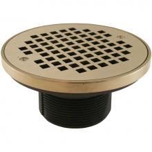 Jones Stephens D56404 - 3'' IPS PVC Spud with 6'' Nickel Bronze Strainer with Ring