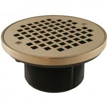Jones Stephens D56407 - 3-1/2'' IPS PVC Spud with 6'' Nickel Bronze Strainer with Ring